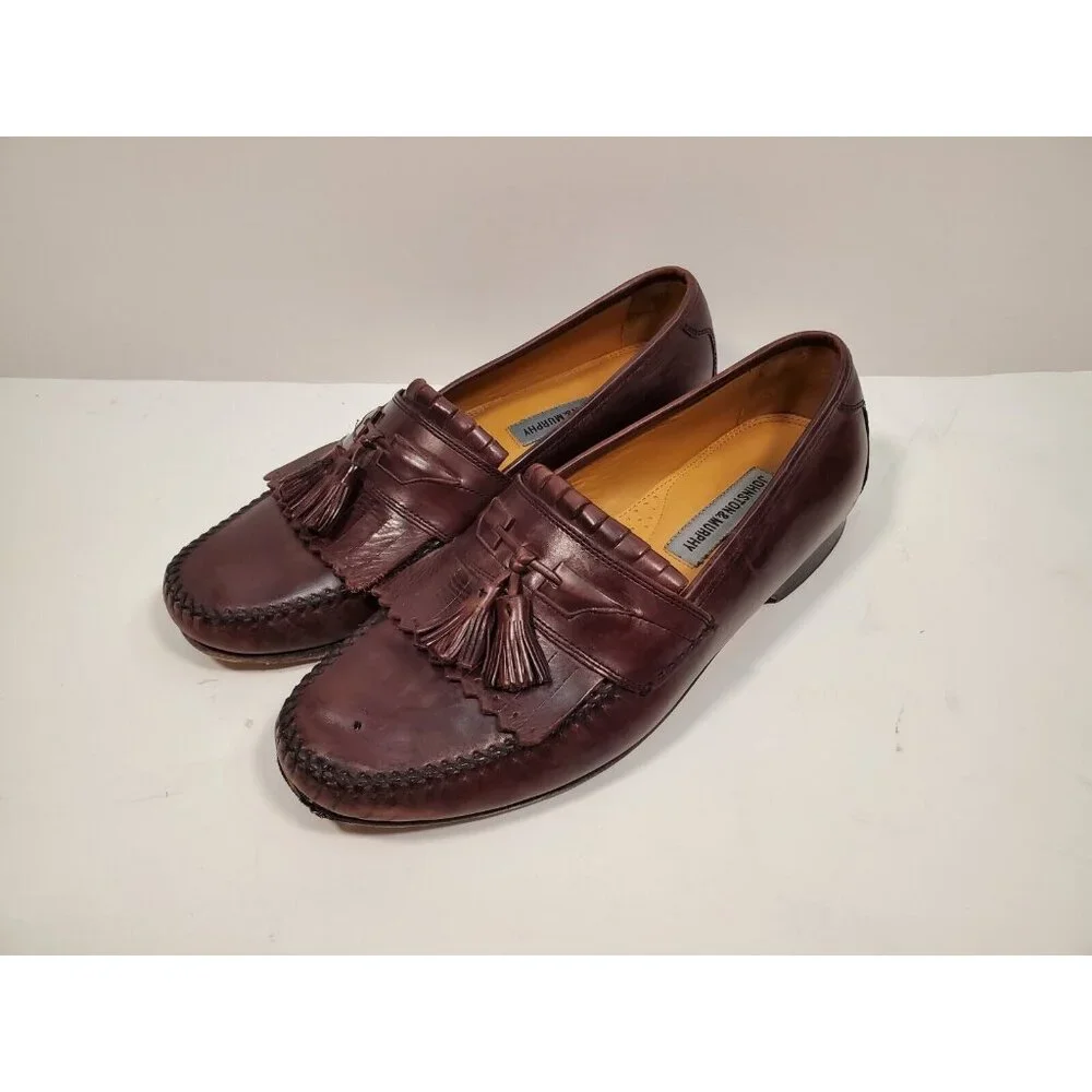 Johnston Murphy Tassel Loafers‎ Size 9 W Brown
